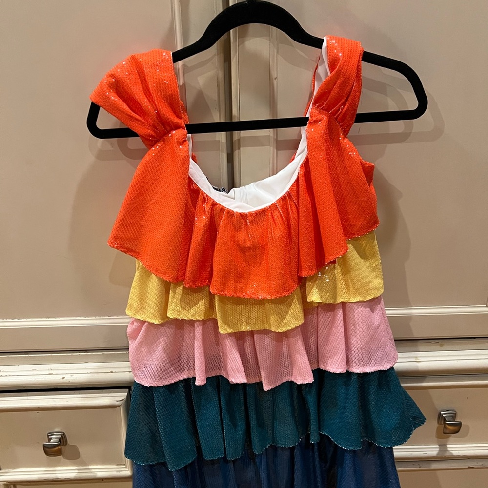 Olivia Rubin size 4 rainbow sequin dress
